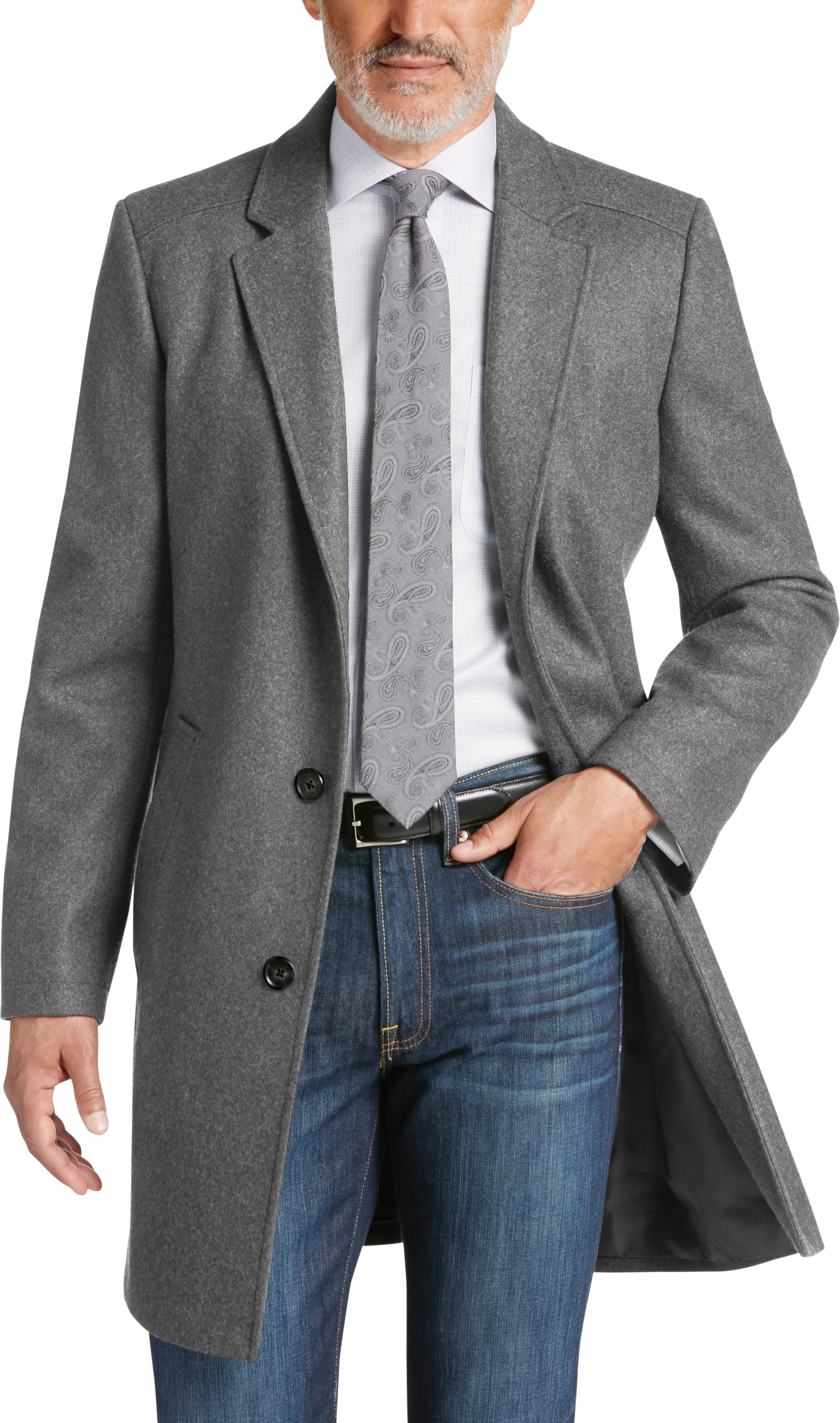 mens topcoat slim fit