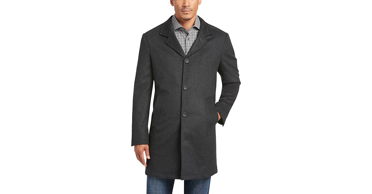 JOE Joseph Abboud Charcoal Tic Modern Fit Car Coat Men's Sale Men's Wearhouse