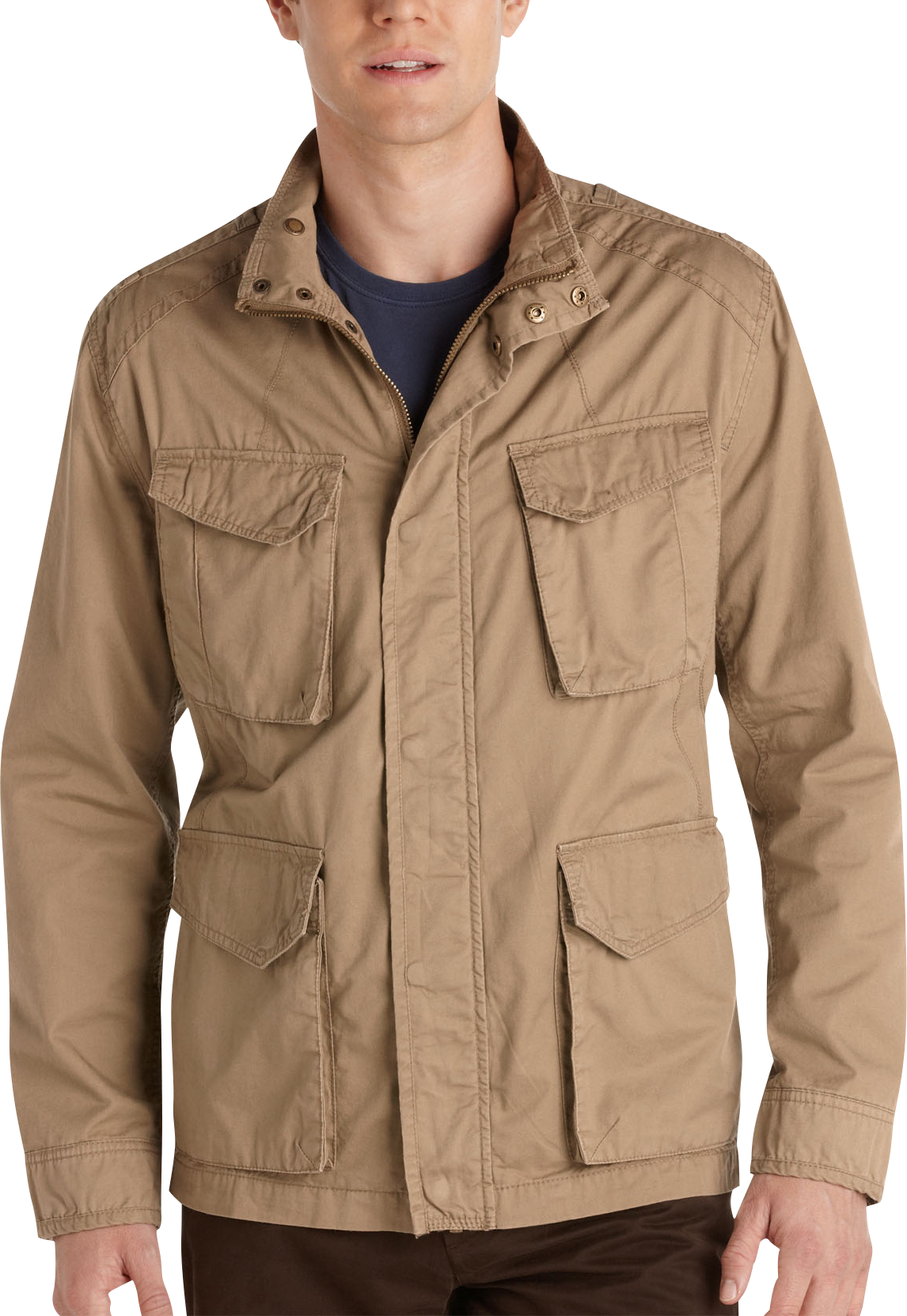 Marc New York Tan Military Style Modern Fit Jacket - Men's Sale | Men's ...