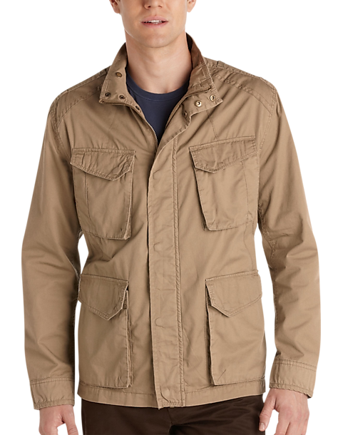 Marc New York Tan Military Style Modern Fit Jacket - Men's Sale | Men's ...
