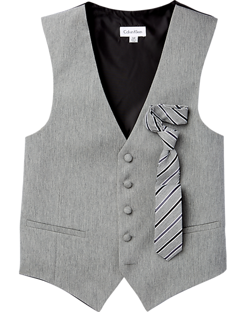 Calvin Klein Gray Modern Fit Vest Set - Men's Big & Tall | Men's Wearhouse