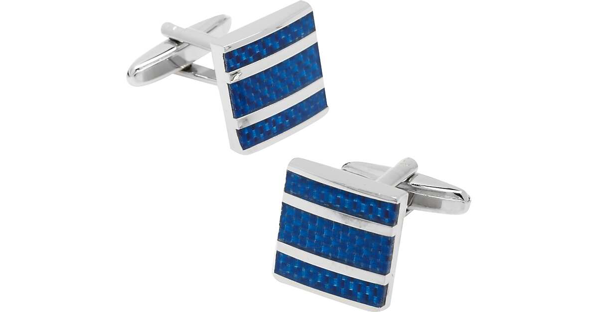 Pronto Uomo Blue and Silver Cufflinks Men's Brands Men's Wearhouse