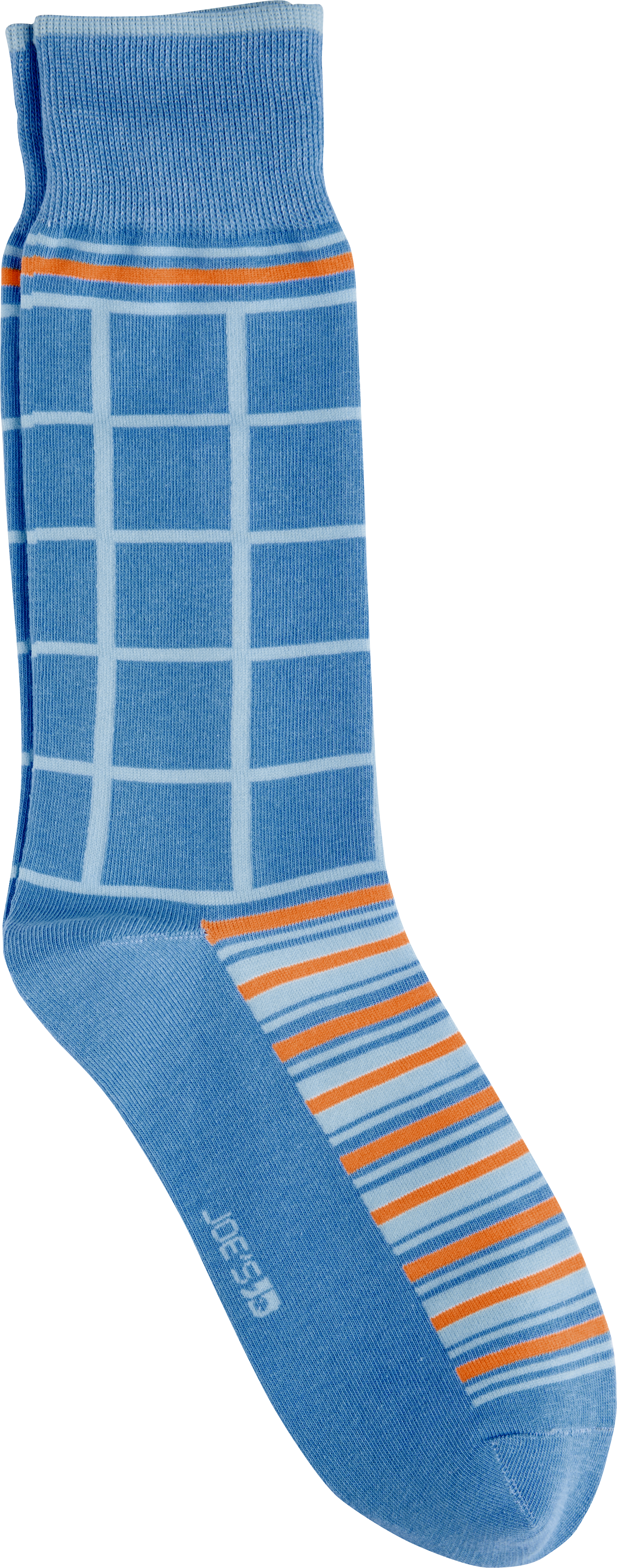 Joe S Blue Orange Grid Socks Men S Accessories Men S Wearhouse