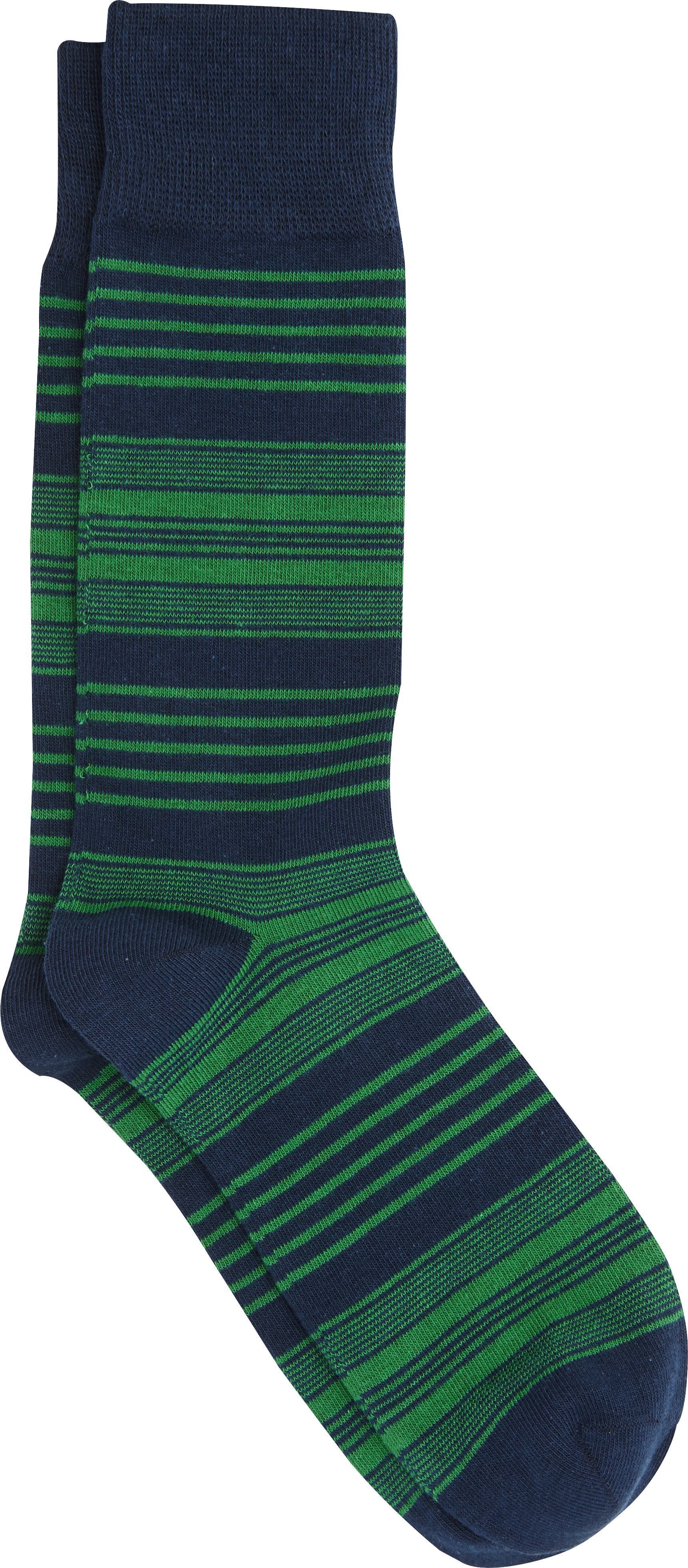 Egara Green & Navy Stripe Socks, One-Pair - Men's Accessories | Men's ...