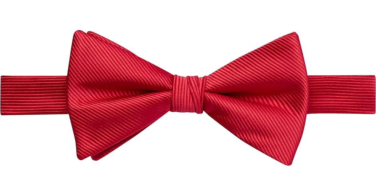 Calvin Klein Pre-Tied Bow Tie, Red - Men's Featured | Men's Wearhouse