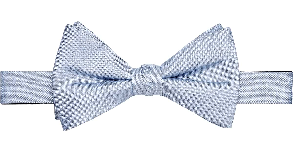 Calvin Klein Blue Woven Pre-Tied Bow Tie - Men's Suits | Men's Wearhouse