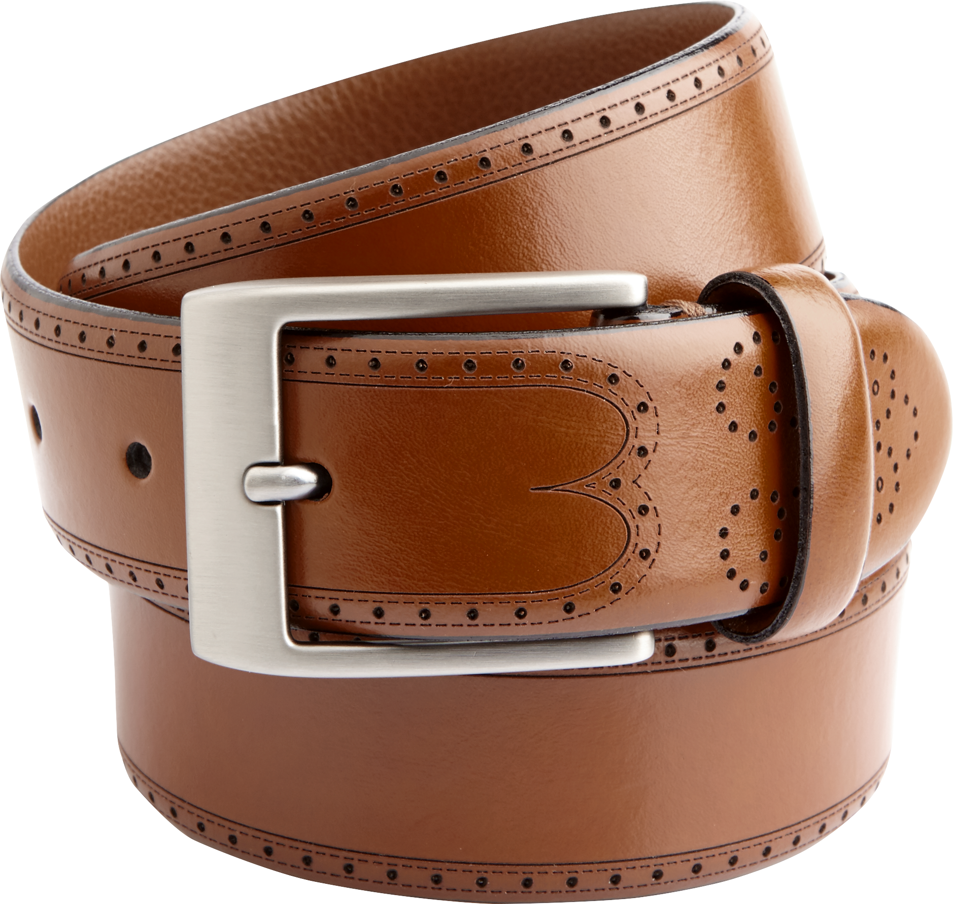 cognac belt and shoes
