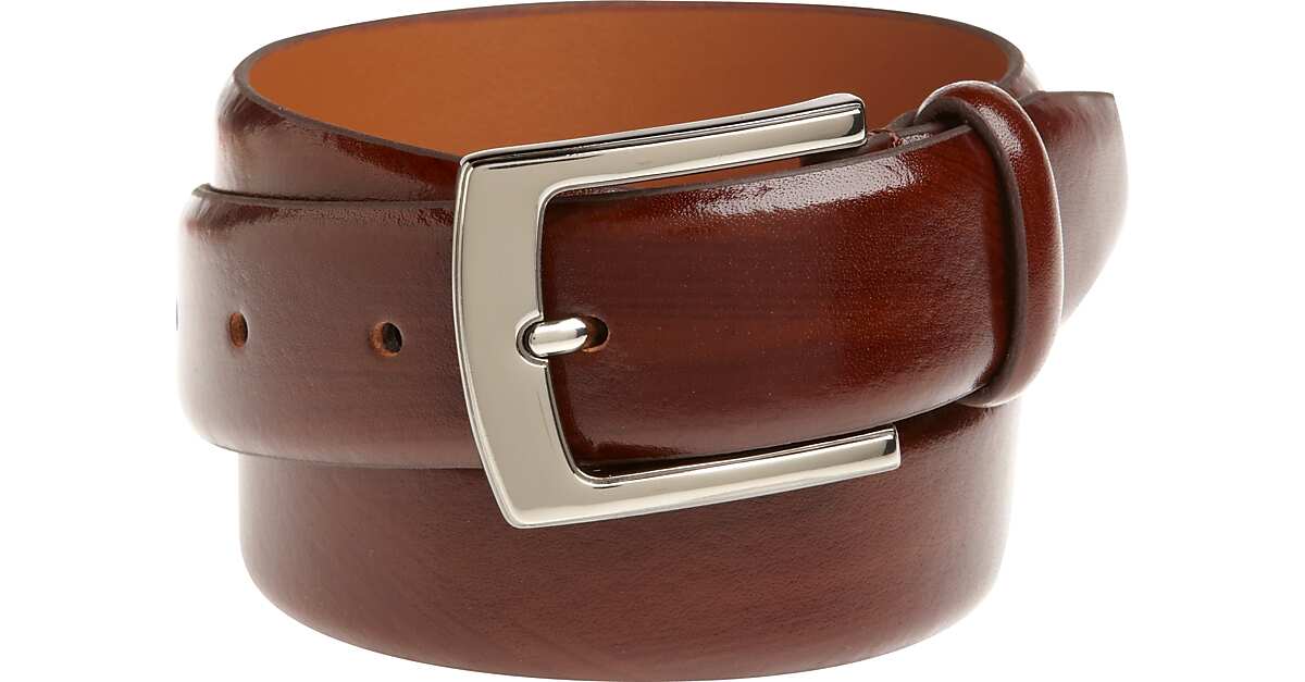 cognac belt and shoes