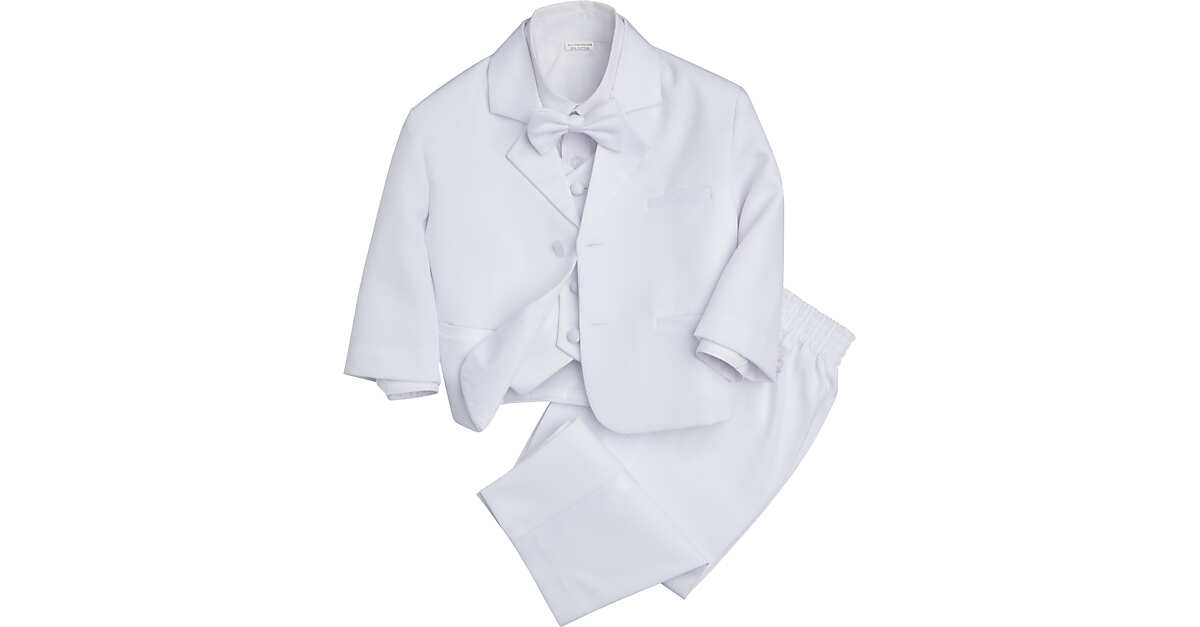 Peanut Butter Collection Toddler's Tuxedo with Bow Tie, White Men's