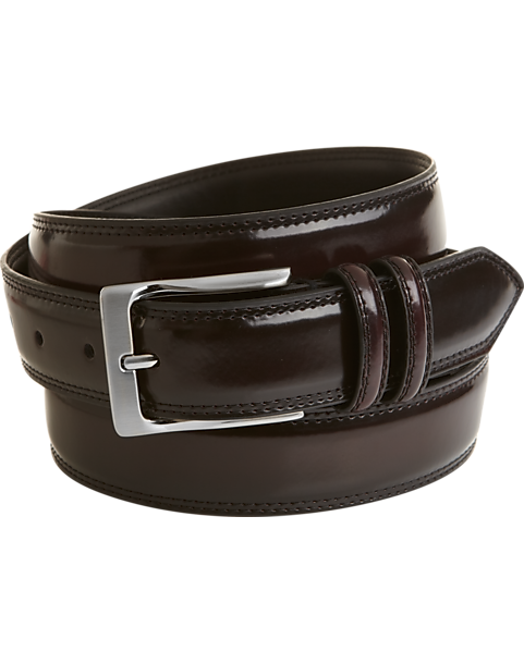Men's Drk Brown/Blk Leather XLaced Reversible Belt w/Polished Nickel Buckle1606B 