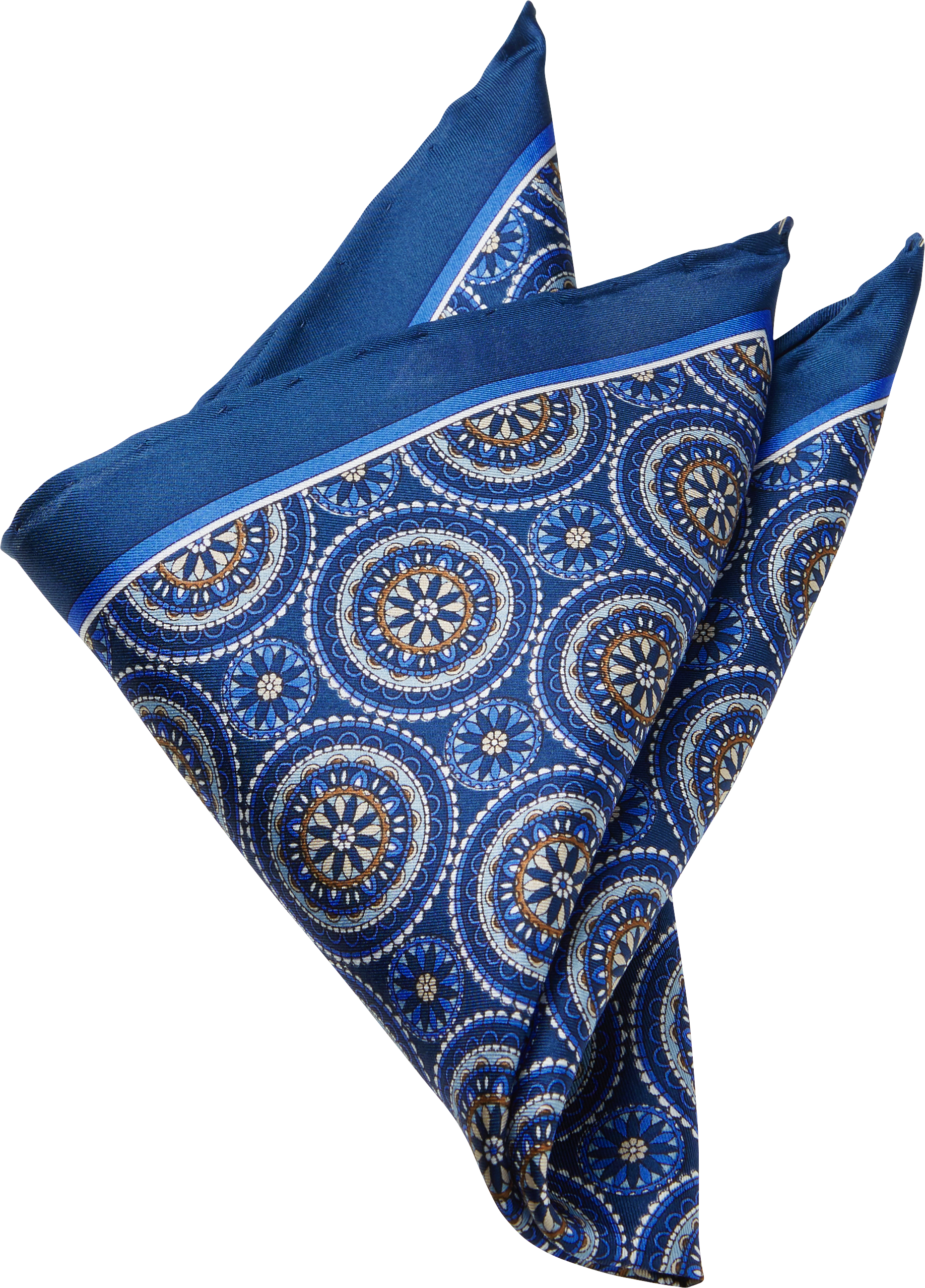 Men's Wearhouse Navy Medallion Silk Pocket Squares - Men's Sale | Men's ...