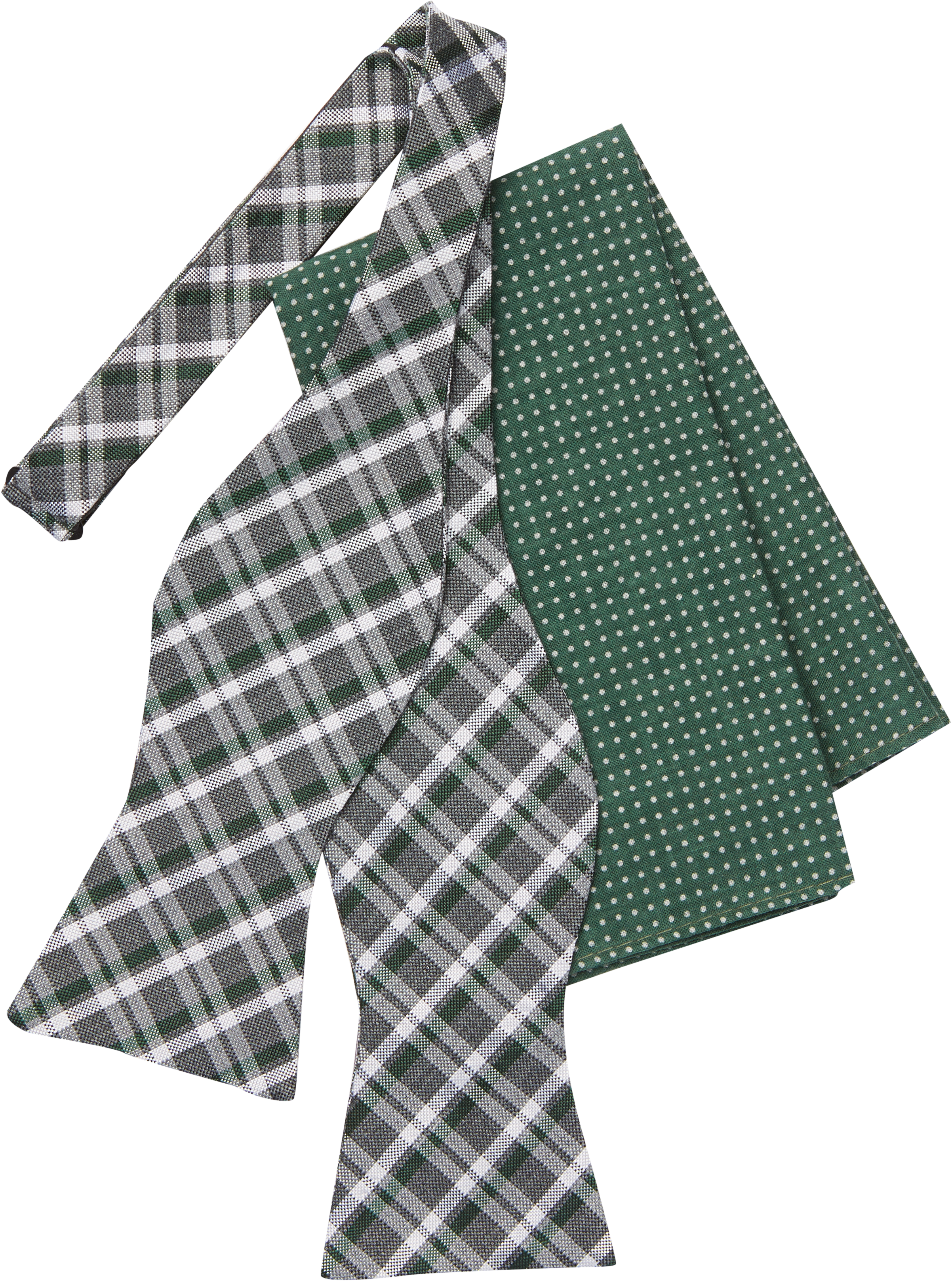 Tommy Hilfiger Gray & Green Bow Tie & Pocket Square Set - Men's Sale ...