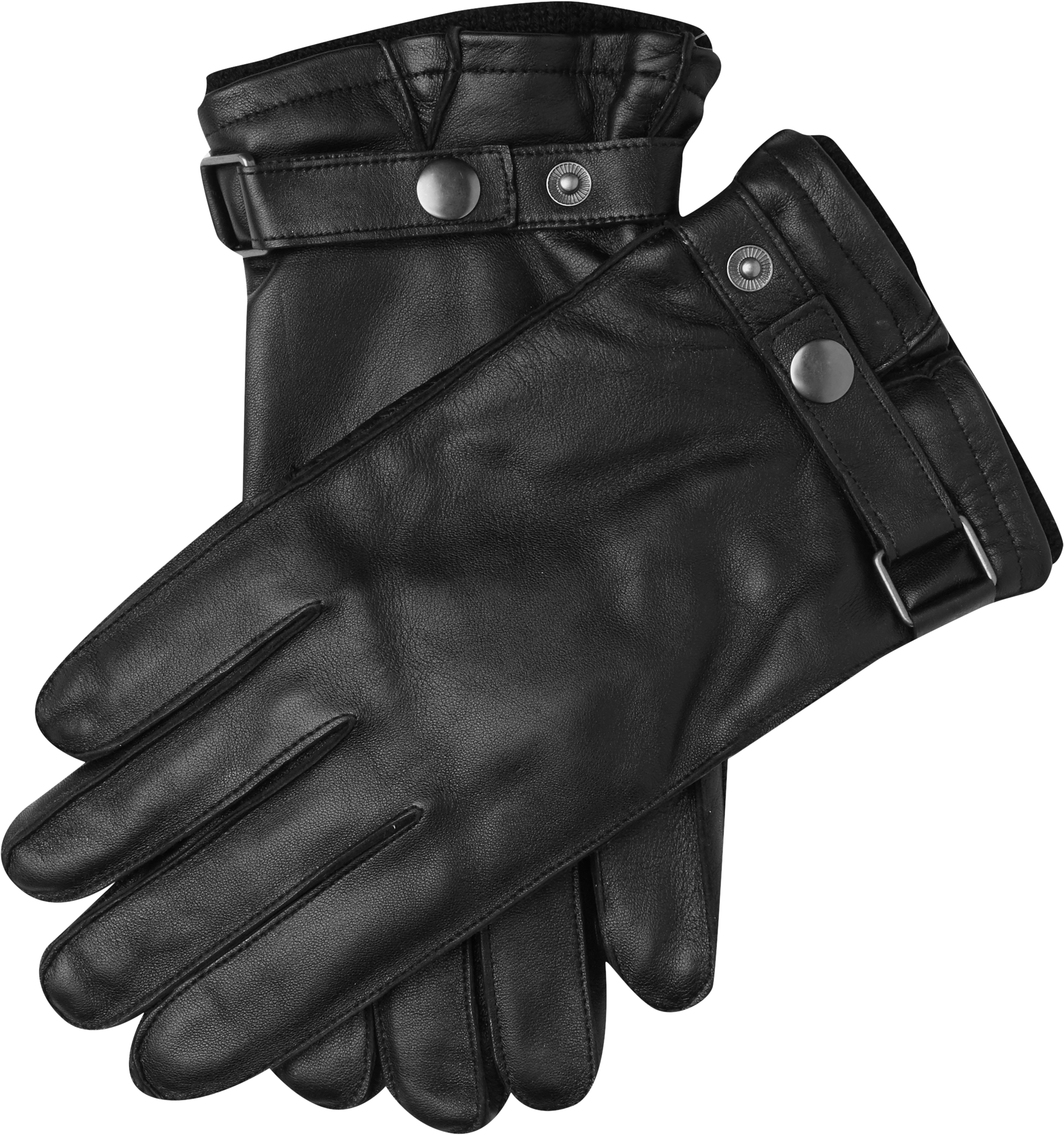 mens black leather lined gloves