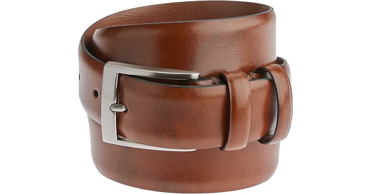Joseph Abboud Cognac Leather Belt - Men's Sale | Men's Wearhouse
