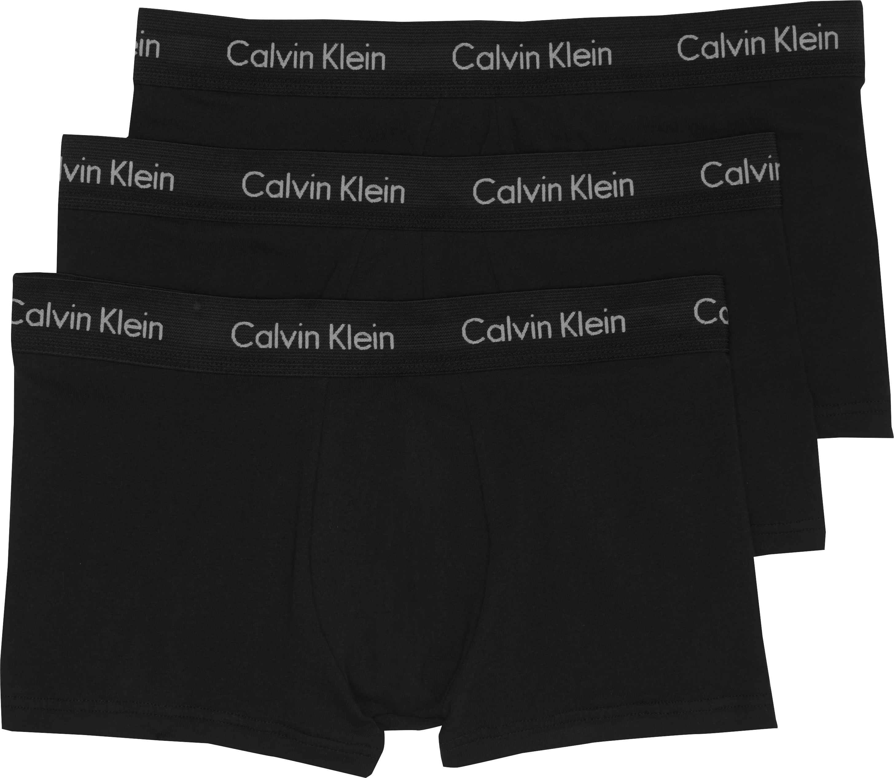 Black Classic Fit Low-Rise Cotton Stretch Trunks, 3-Pack - Men's Accessories Men's Wearhouse