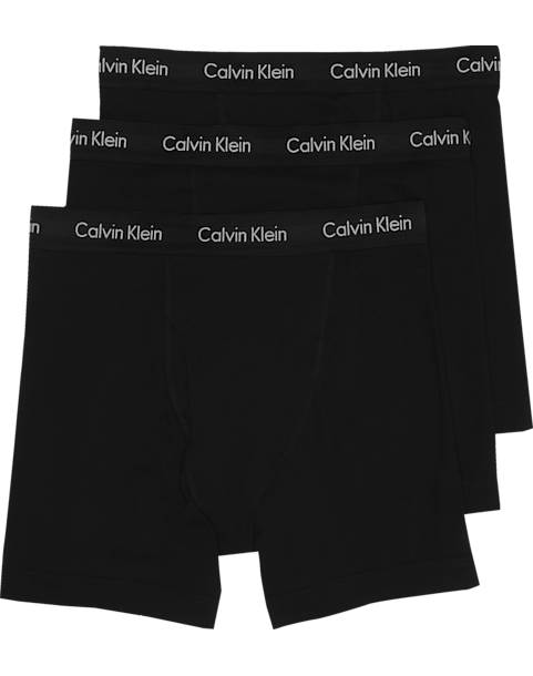 Calvin Klein Black Classic Fit Cotton Stretch Boxer Briefs, 3-Pack - Men's  Sale | Men's Wearhouse