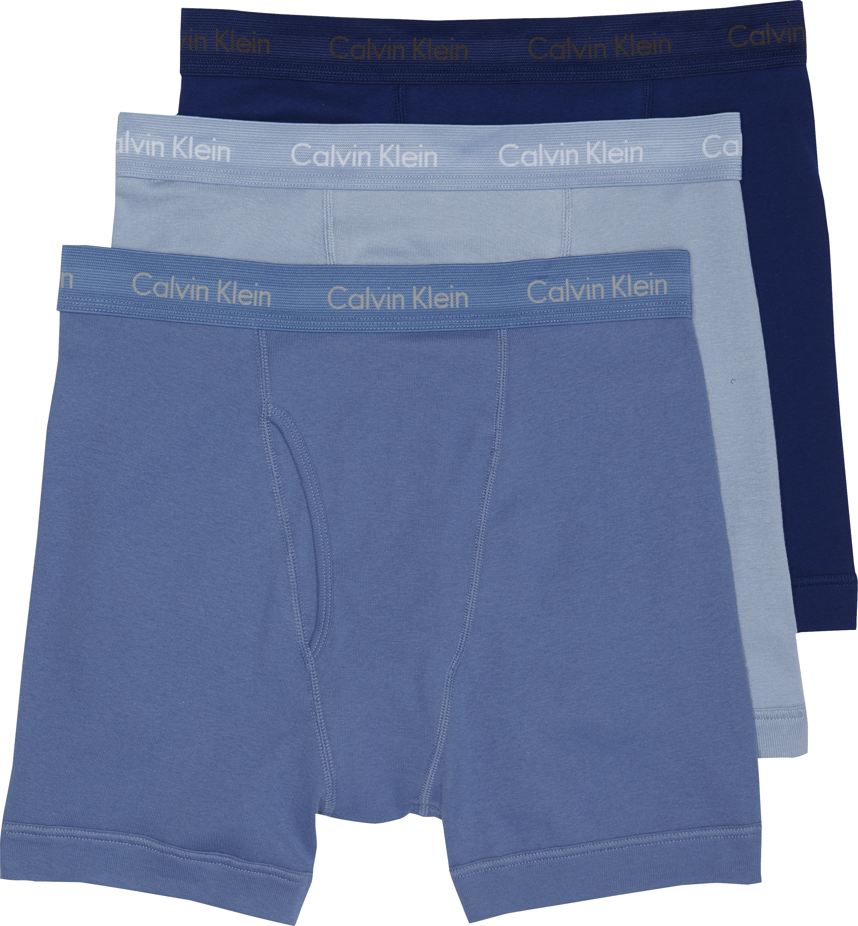 Calvin Klein Blue Cotton Classic Boxer Briefs, 3-Pack - Men's Sale ...