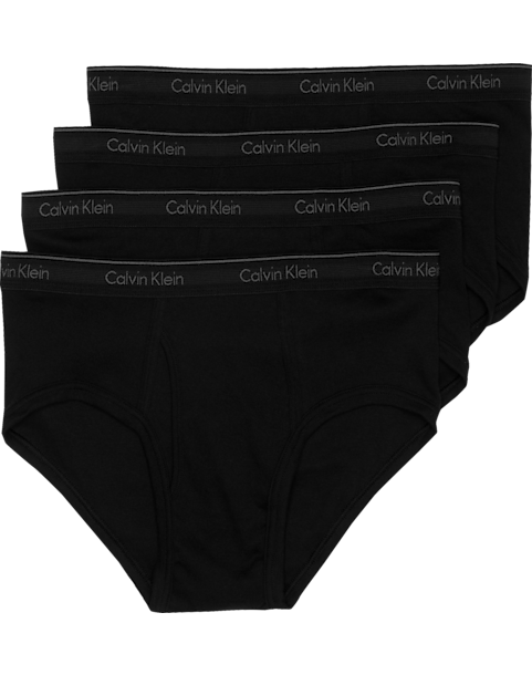 Calvin Klein Black Cotton Classic Hip Briefs, 4-Pack - Men's Sale | Men ...