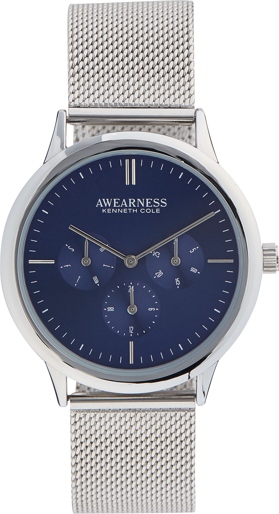 Awearness Kenneth Cole Silver & Blue Watch - Men's Sale | Men's Wearhouse