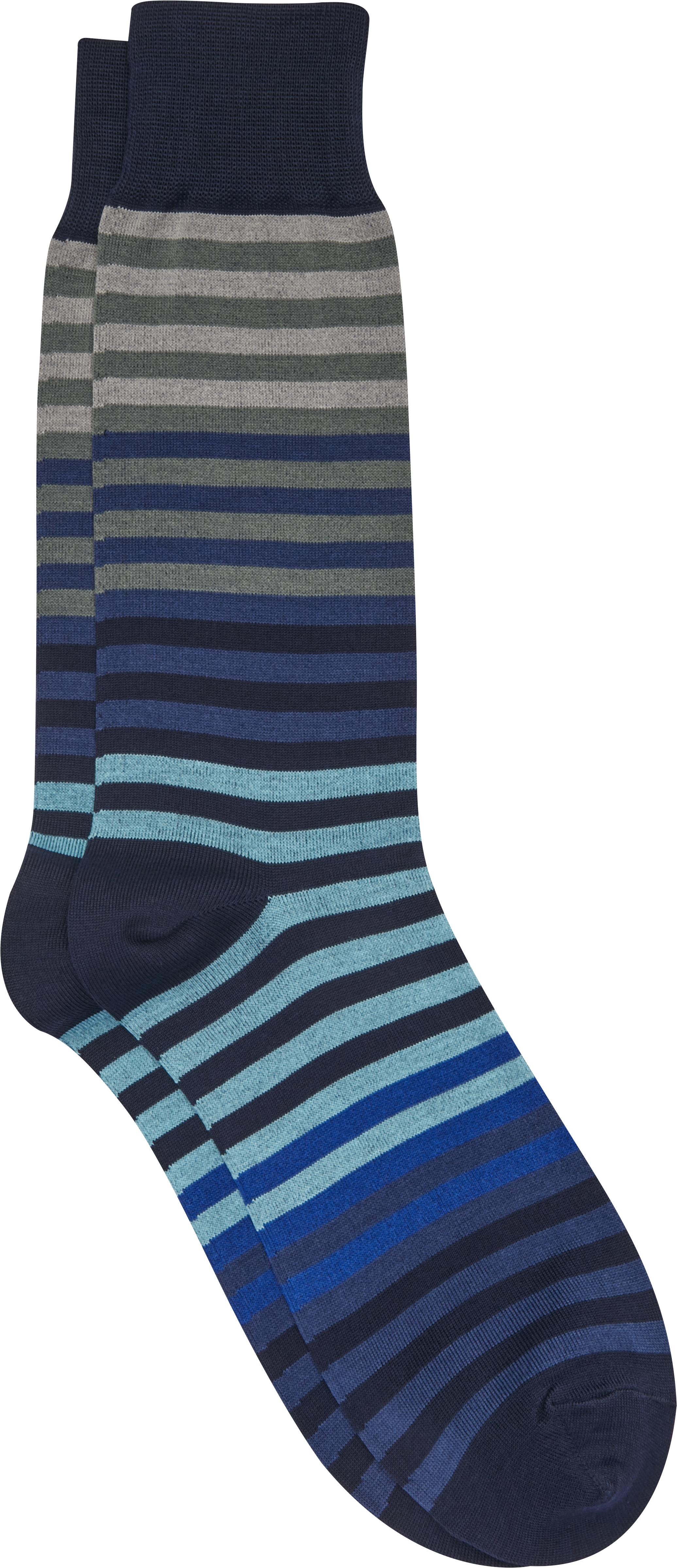 Egara Blue Stripe Dress Socks, 1 Pair - Men's Brands | Men's Wearhouse