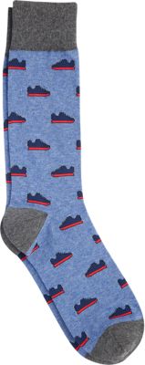 Egara Blue Sneakers Dress Socks, 1 Pair - Men's Sale | Men's Wearhouse