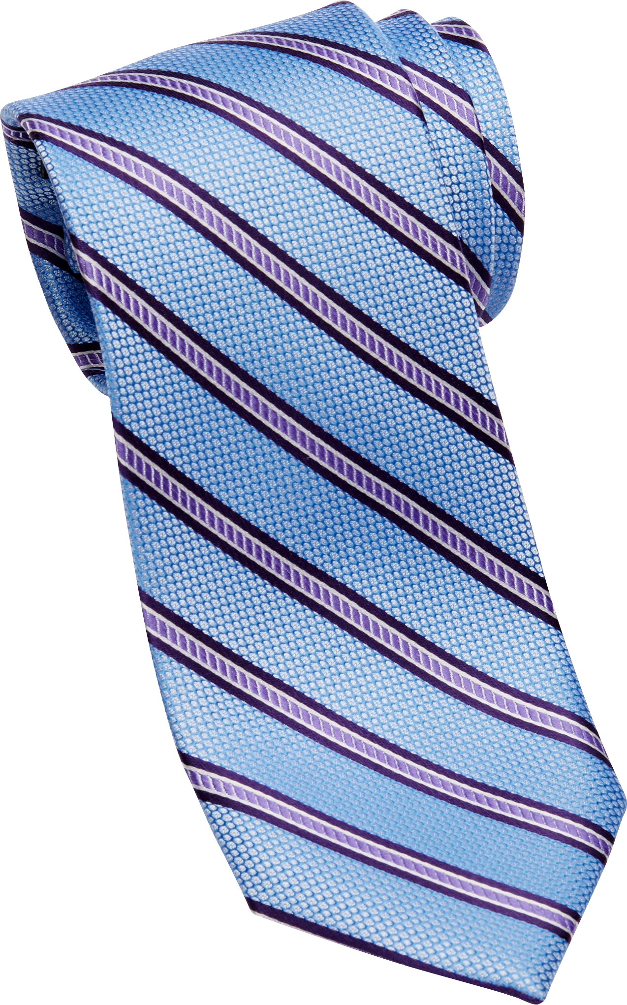 Esquire Blue & Purple Stripe Skinny Tie - Men's Clothing | Men's Wearhouse