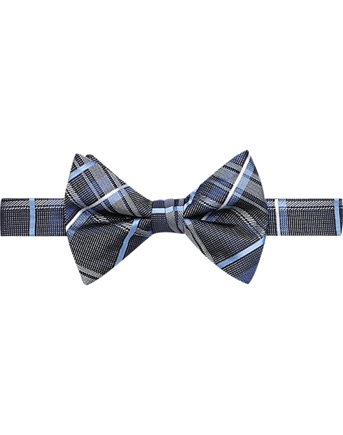 New formal men's pre tied Bow tie plaid & checkers formal wedding party brown 
