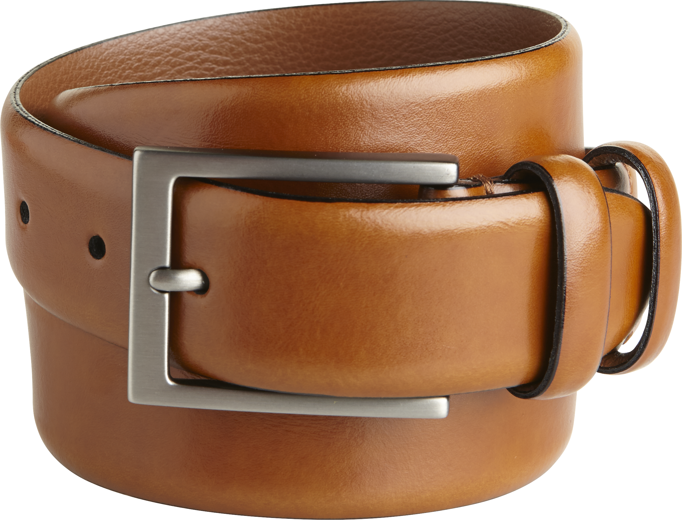 cognac belt and shoes