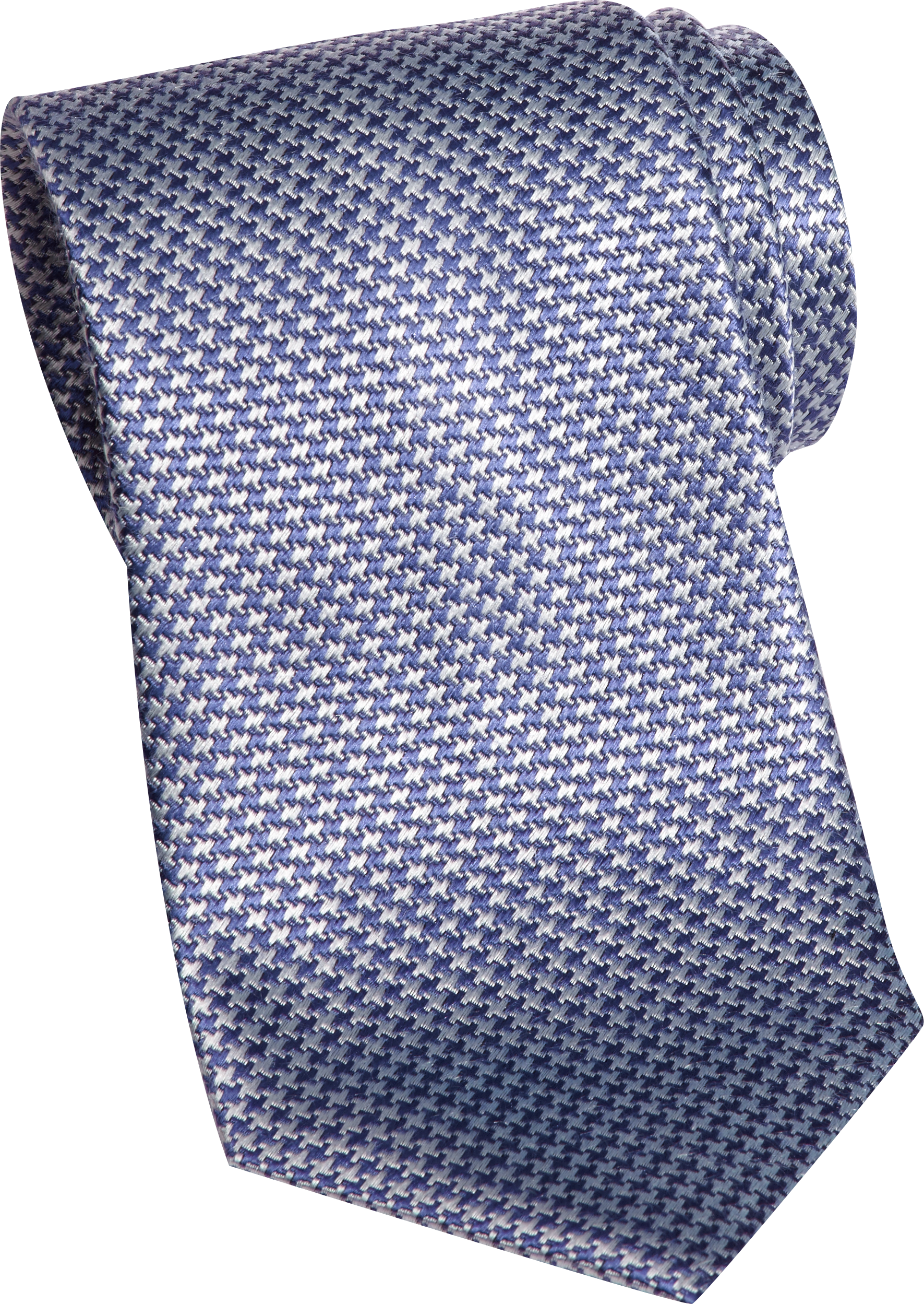 Pronto Uomo Couture Blue and Charcoal Houndstooth Narrow Tie - Men's ...