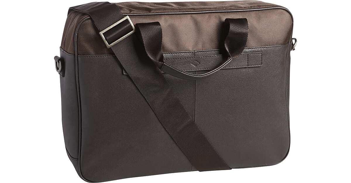 Joseph Abboud Brown Leather Briefcase - Men's Sale | Men's Wearhouse