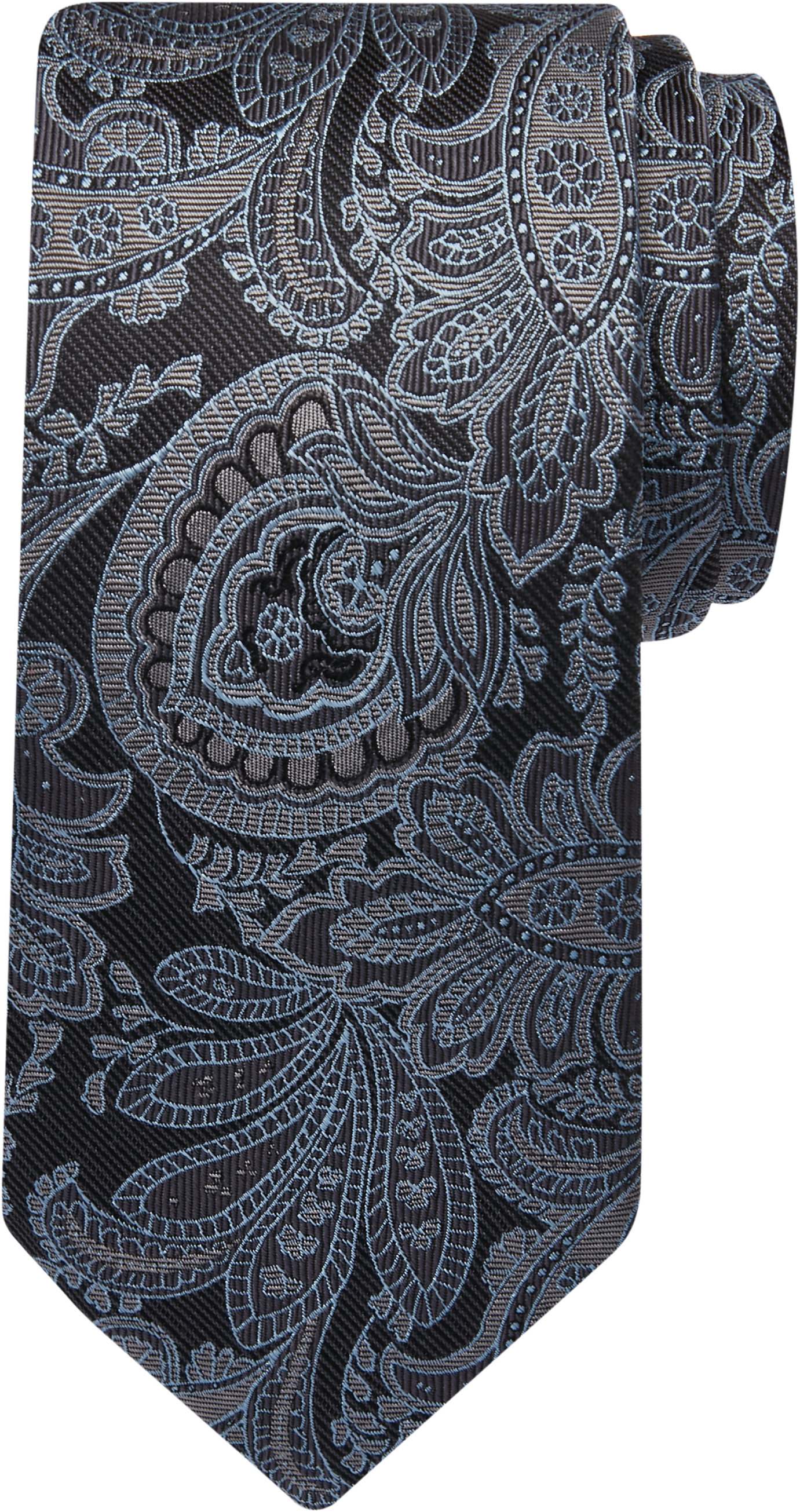 Joseph Abboud Gray Paisley Narrow Tie - Men's Brands | Men's Wearhouse