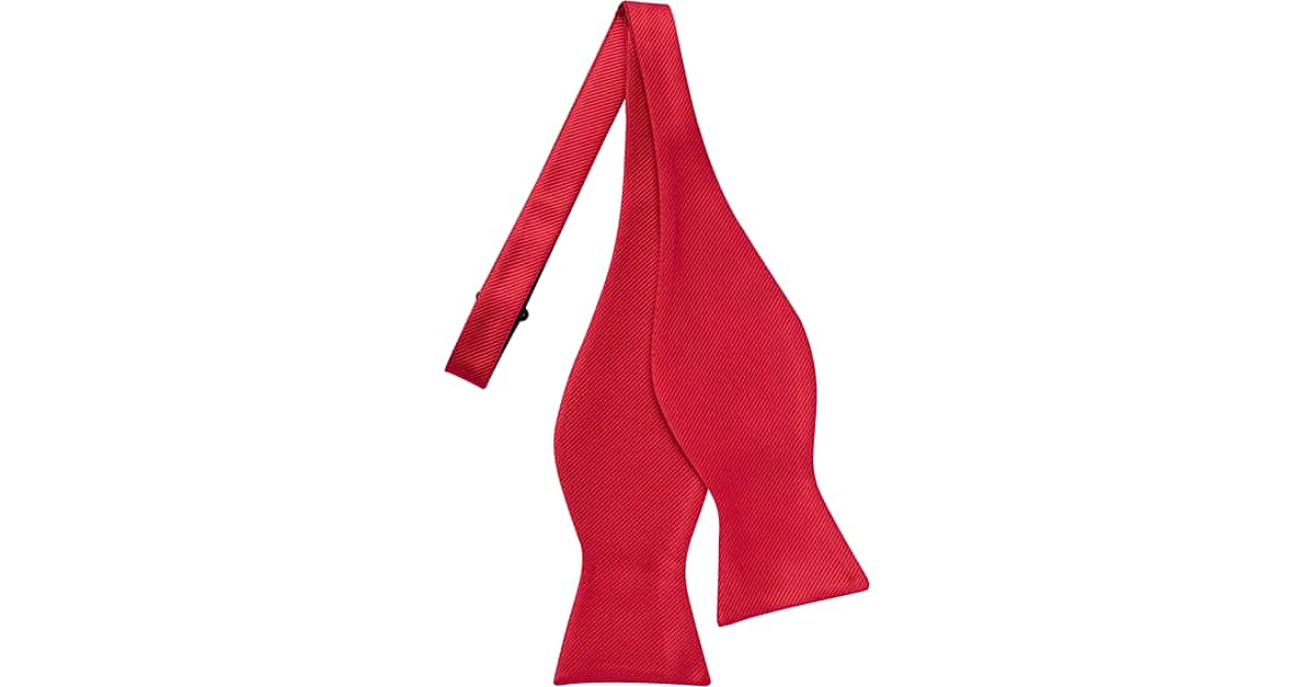 Calvin Klein Red Self-Tie Bow Tie - Men's Featured | Men's Wearhouse