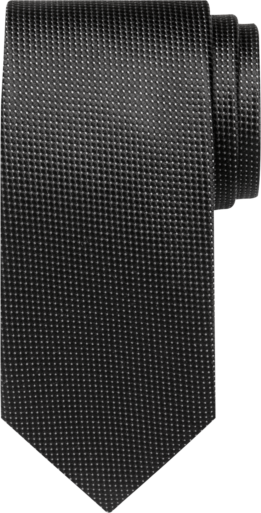 Mens Extra Long Ties, Ties - BLACK by Vera Wang Black Dot Narrow Extra Long Tie - Men's Wearhouse