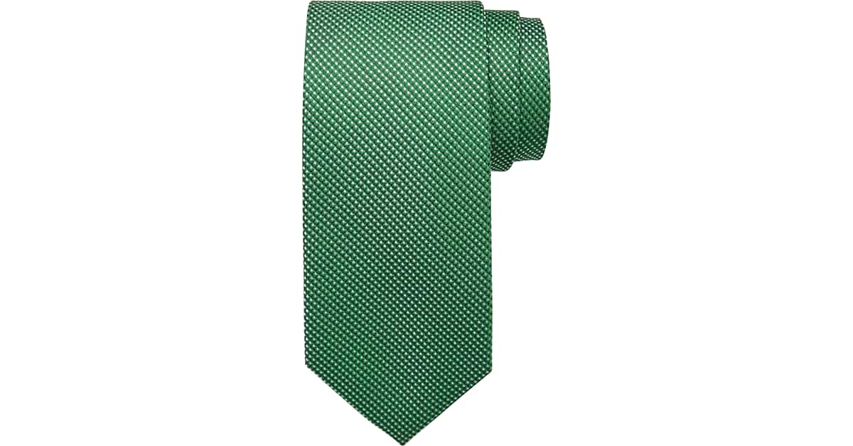 Tommy Hilfiger Green Patterned Narrow Tie - Men's Accessories | Men's ...