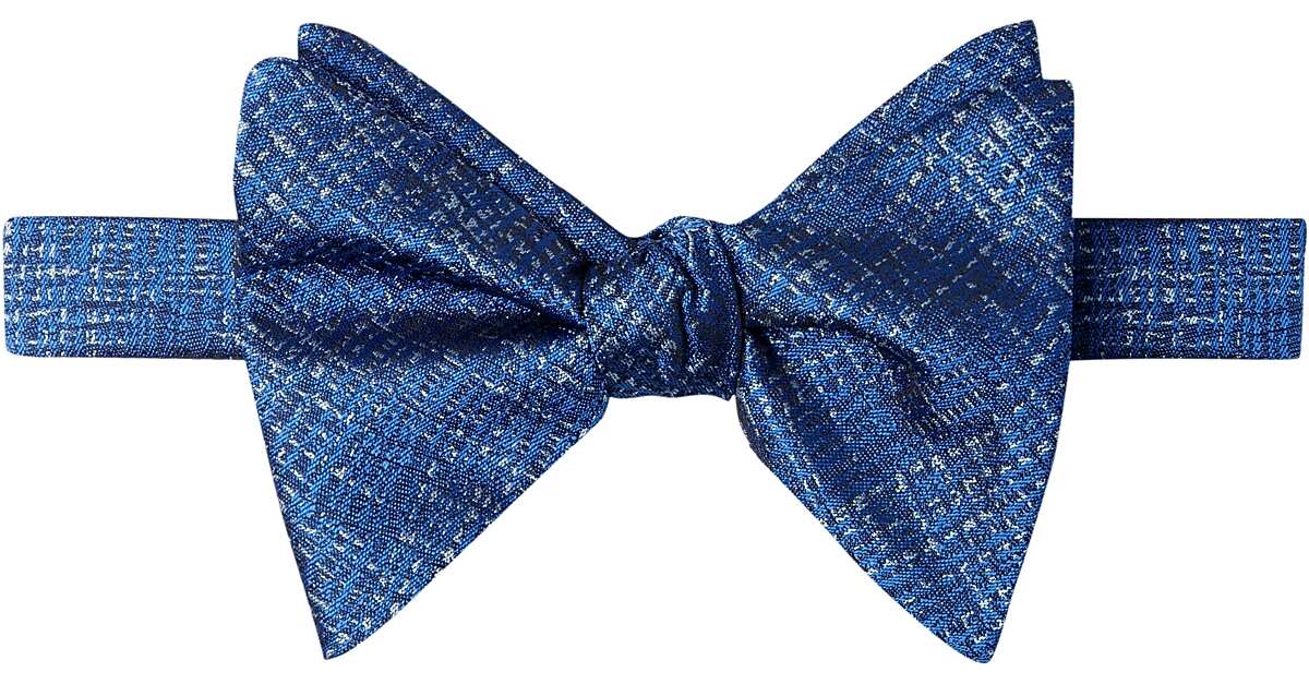 Calvin Klein Blue Woven Pattern PreTied Bow Tie Men's Brands Men's