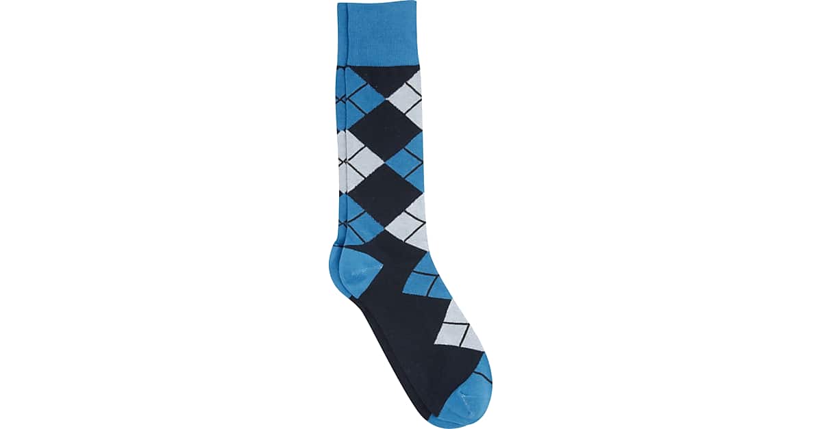 Egara Blue Argyle Big & Tall Socks, 1 Pair Men's Big & Tall Men's