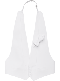1940s Men’s Formalwear, Tuxedos, Evening Attire Pronto Uomo White Pique Backless Formal Vest $42.99 AT vintagedancer.com