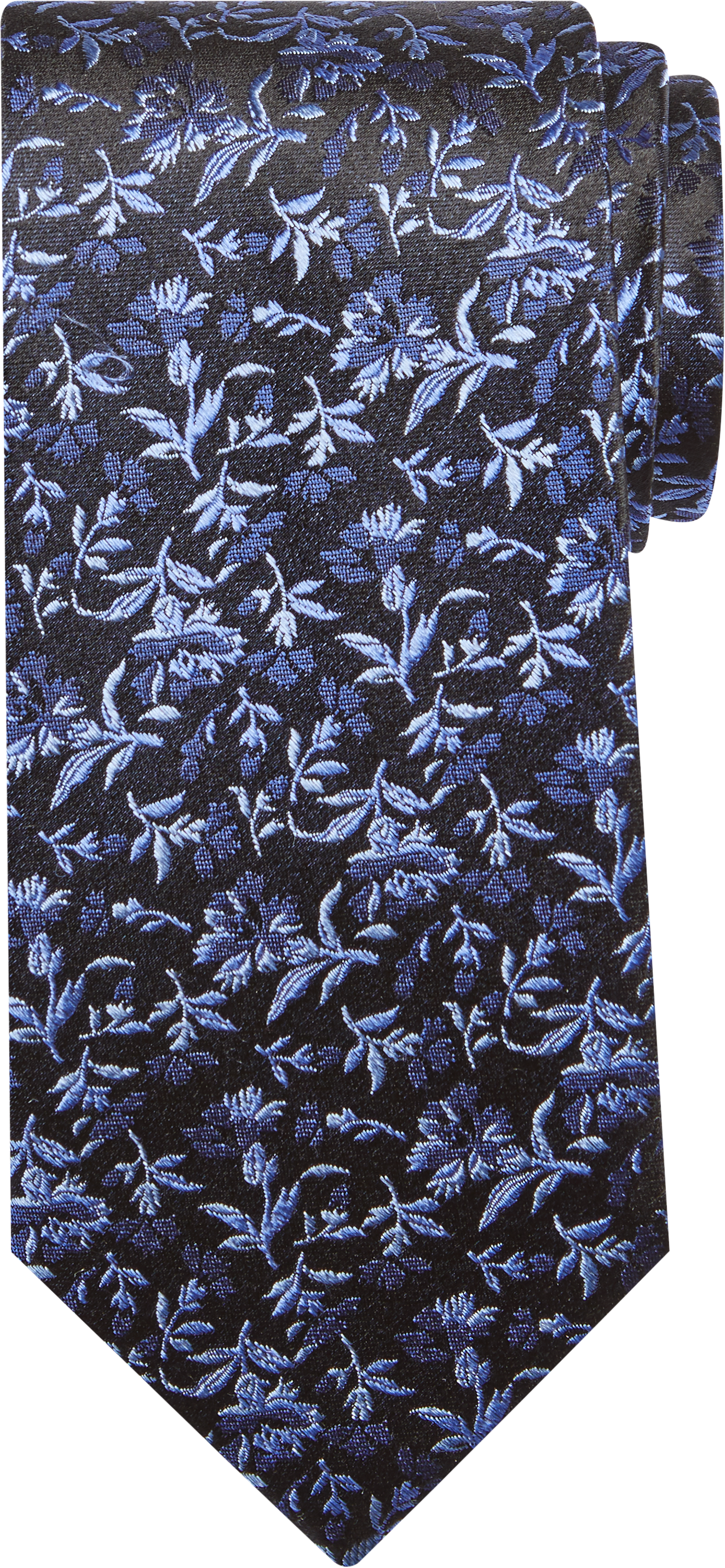 Pronto Uomo Platinum Narrow Tie, Blue Floral - Men's Brands | Men's ...