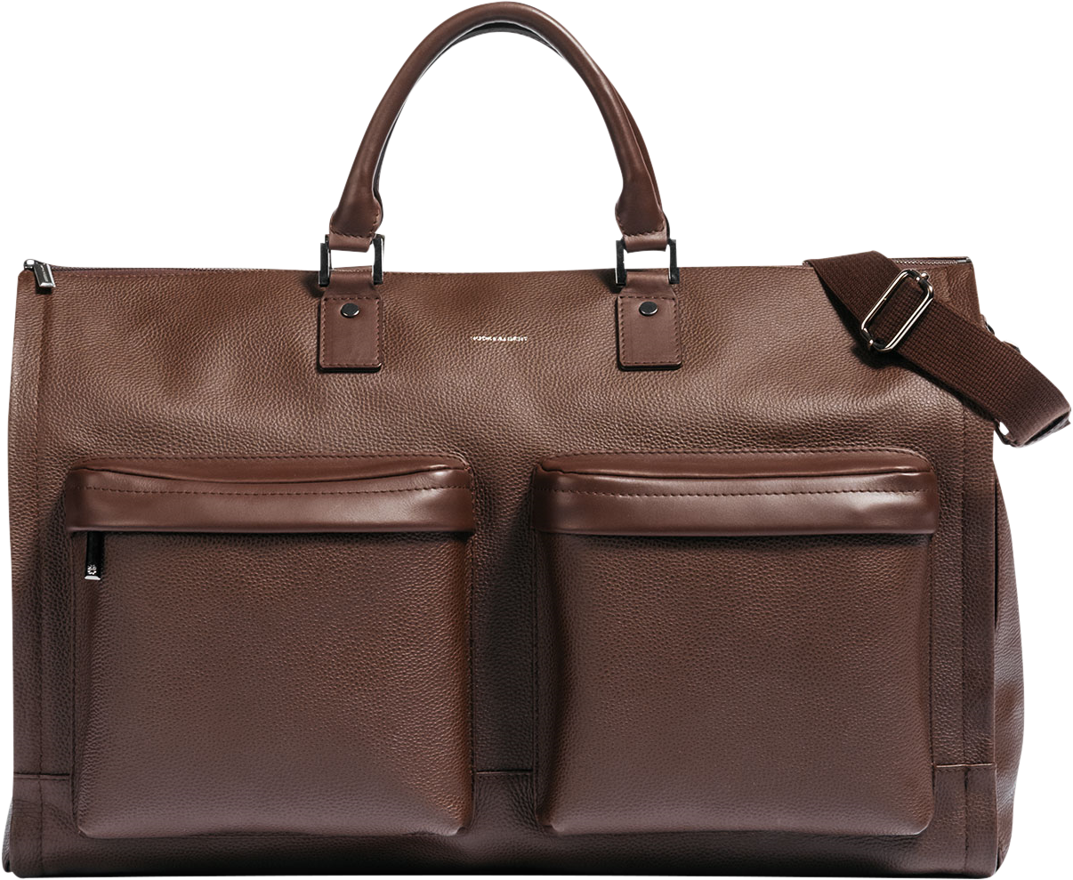 Hook & Albert Brown Leather Garment Weekender Bag - Men's Sale | Men's ...