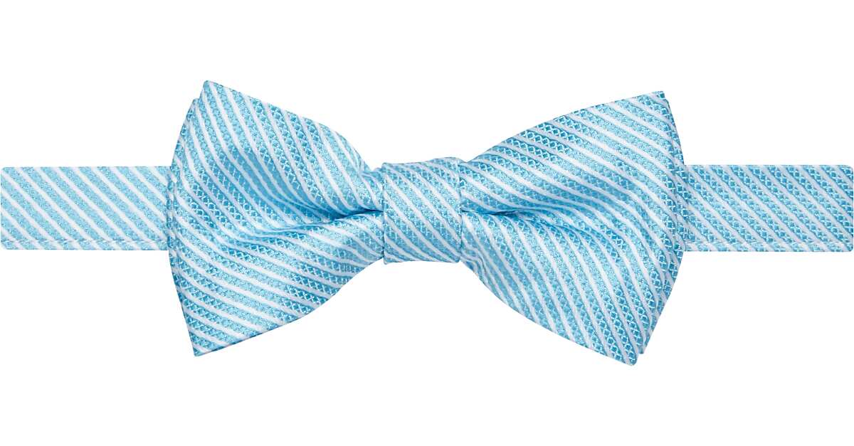 Joseph Abboud Boys Aqua Stripe PreTied Bow Tie Men's Brands Men's