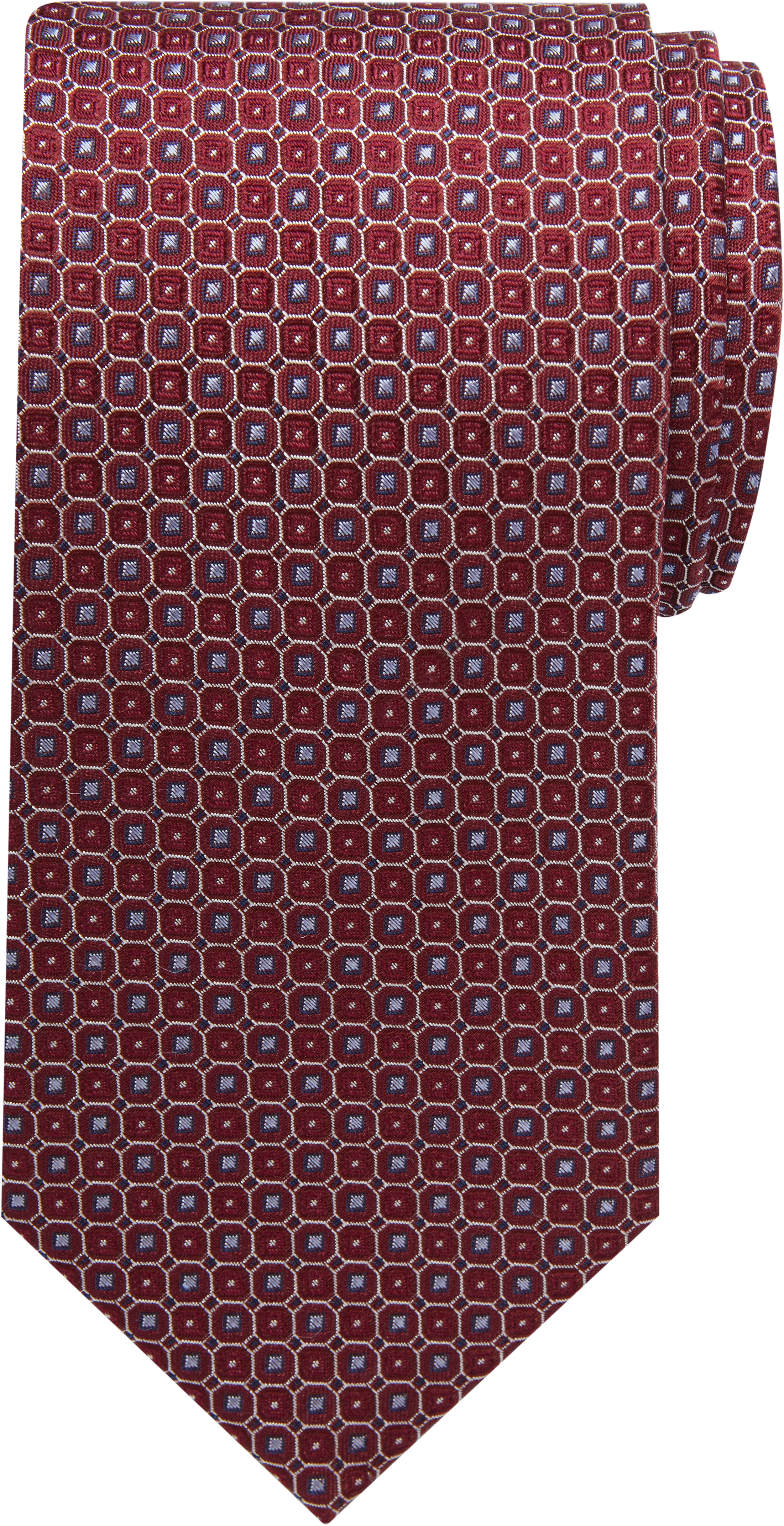 Nautica Burgundy Tile Pattern Narrow Tie - Men's Accessories | Men's ...