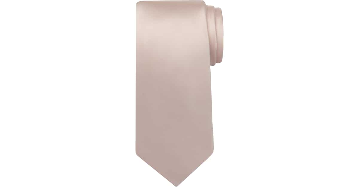 Pronto Uomo Pink Blush Extra Long Narrow Tie - Men's Accessories | Men ...