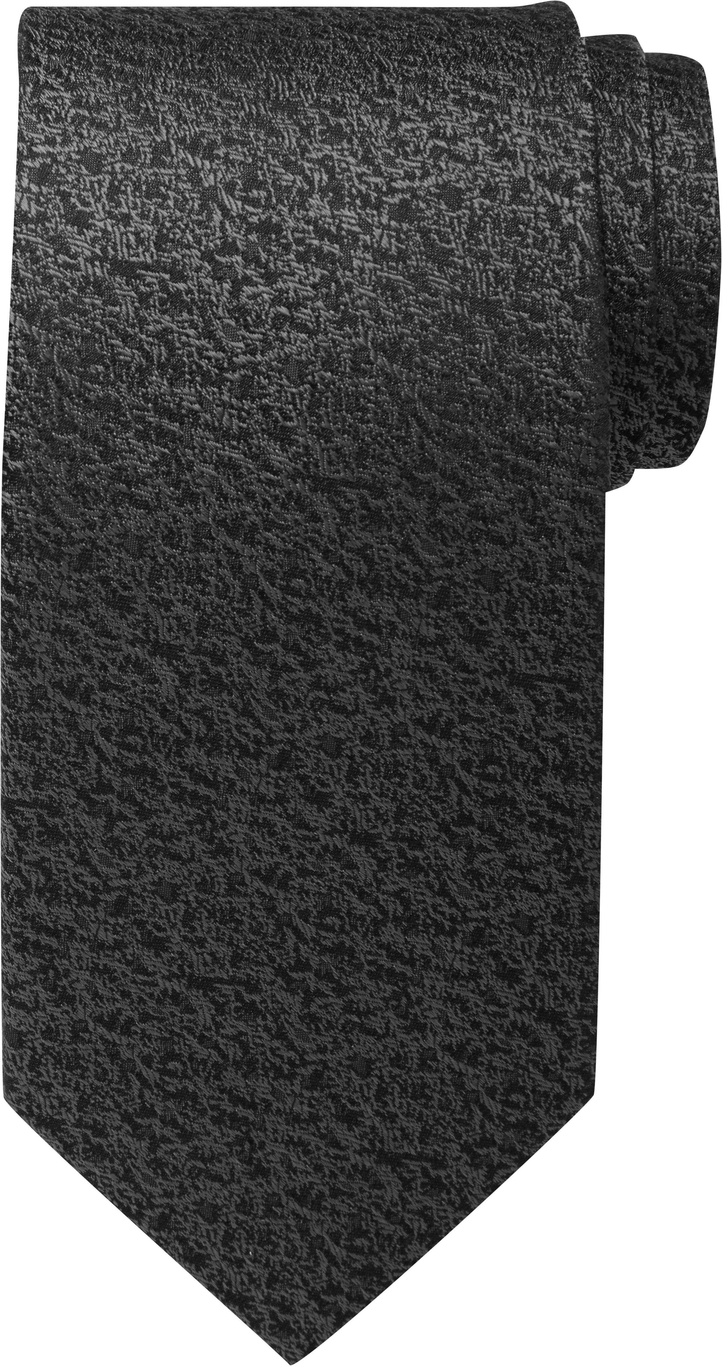 Mens BLACK by Vera Wang, Brands - BLACK by Vera Wang Formal Tie, Charcoal Textured - Men's Wearhouse