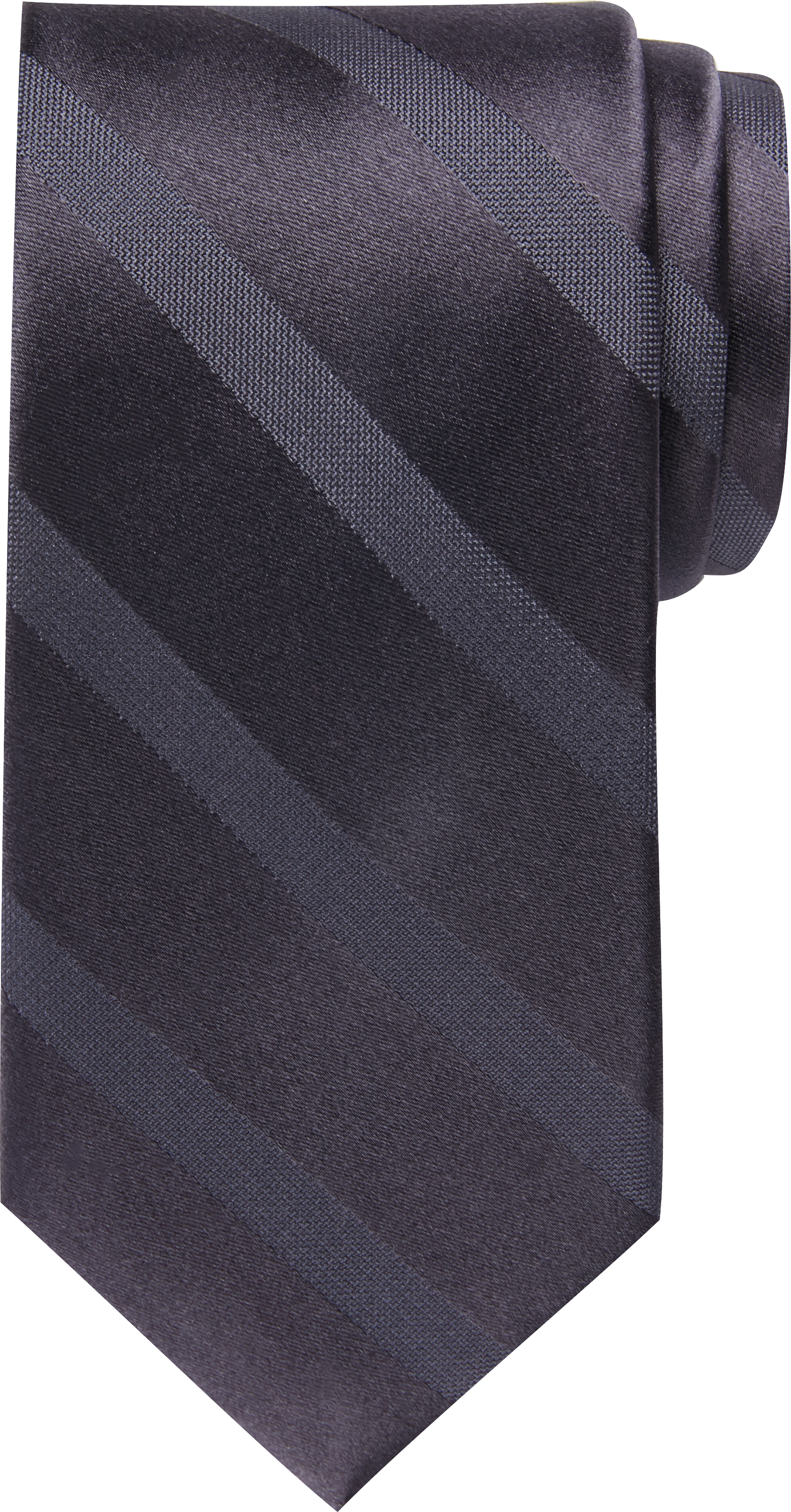 BLACK by Vera Wang Formal Narrow Tie, Charcoal Stripe - Men's ...