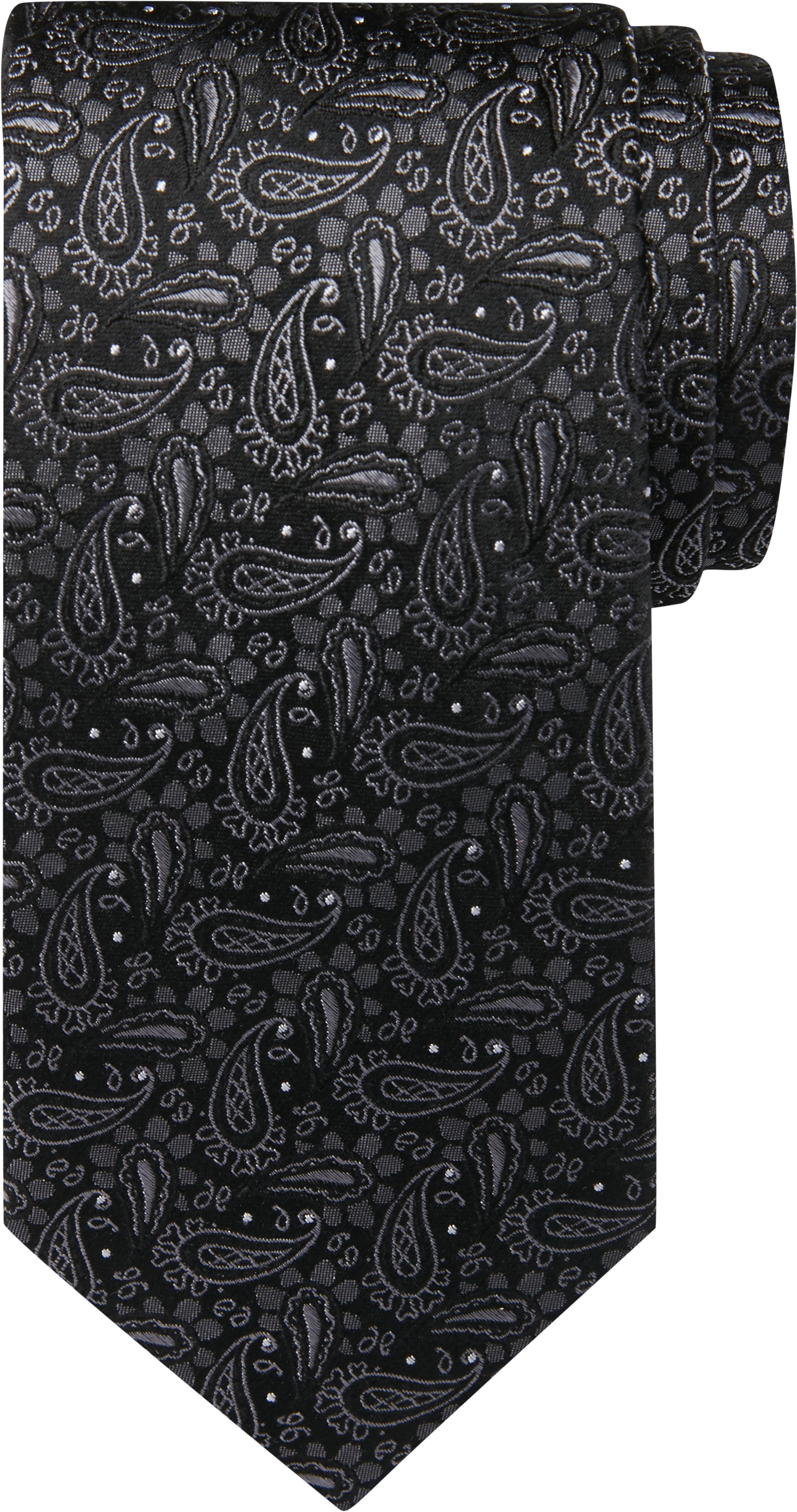 Mens All Sale, Sale - BLACK by Vera Wang Formal Tie, Black Paisley - Men's Wearhouse