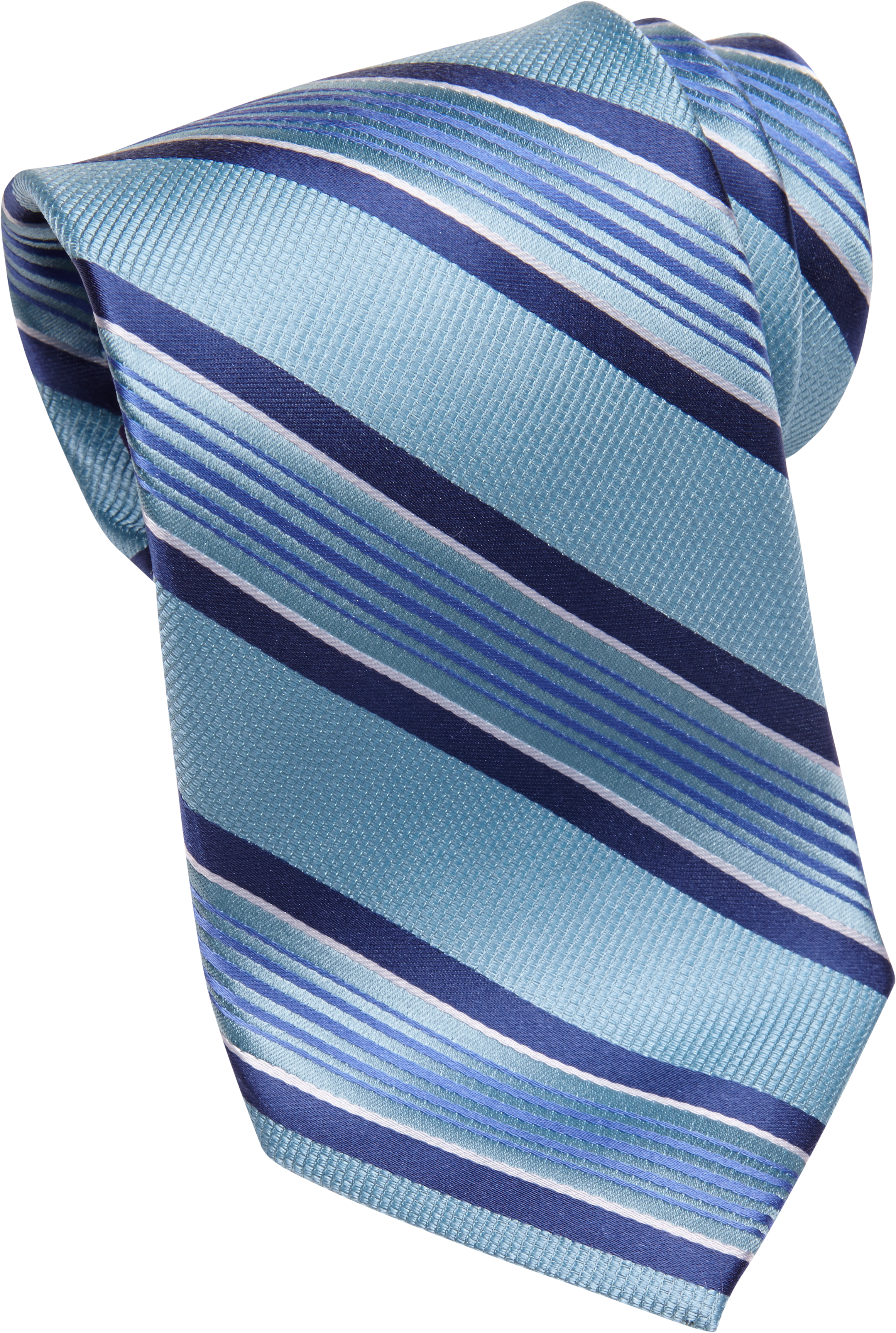 Burma Bibas Aqua Striped Tie - Men's | Men's Wearhouse