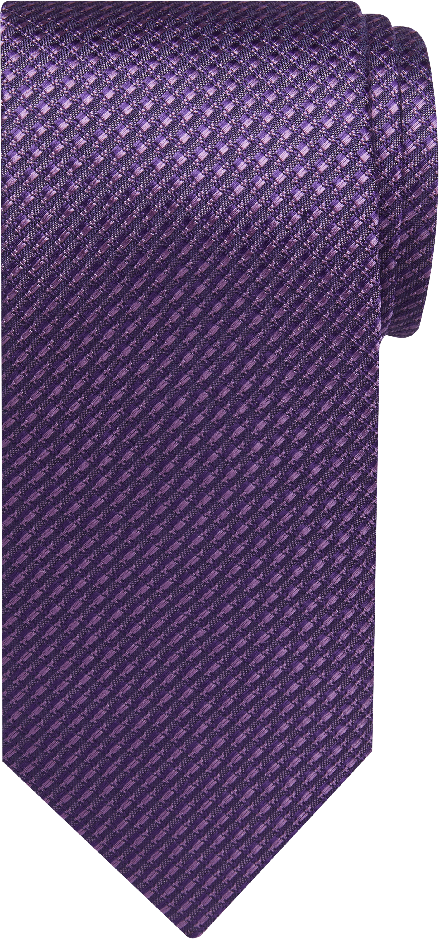 Calvin Klein Purple Woven Check Narrow Tie - Men's Accessories | Men's ...