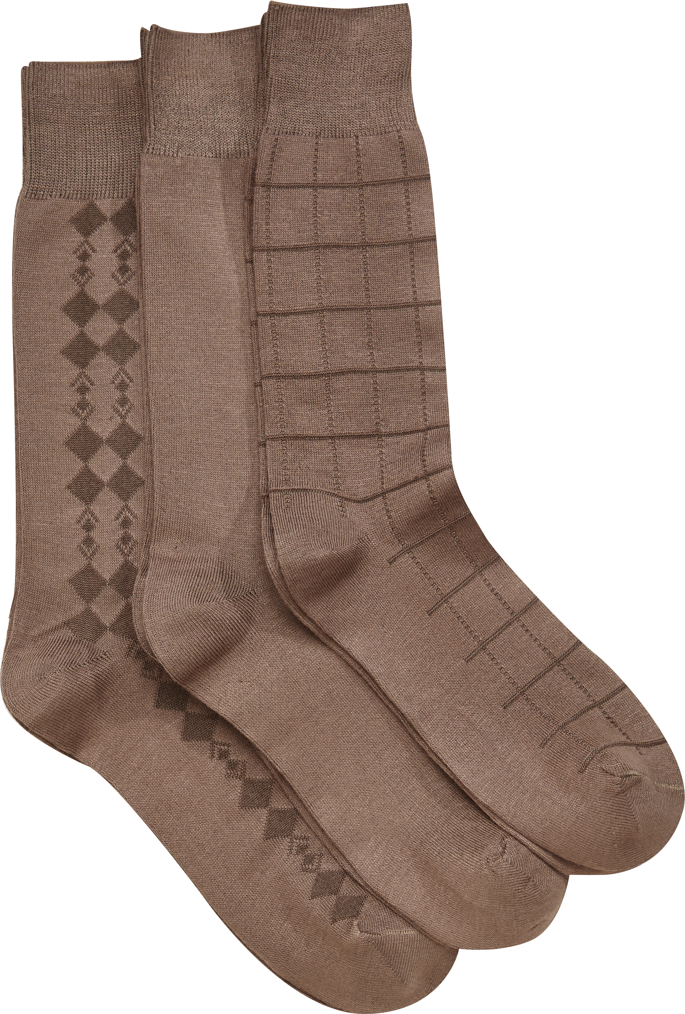 Pronto Uomo Taupe Rayon From Bamboo Socks Three Pack Men S Accessories Men S Wearhouse