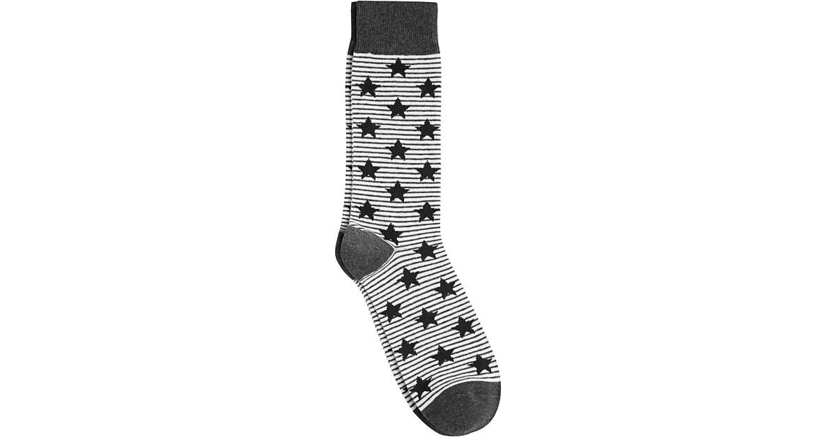 Egara Gray Stars Stripes Socks 1 Pair Men S Accessories Men S Wearhouse