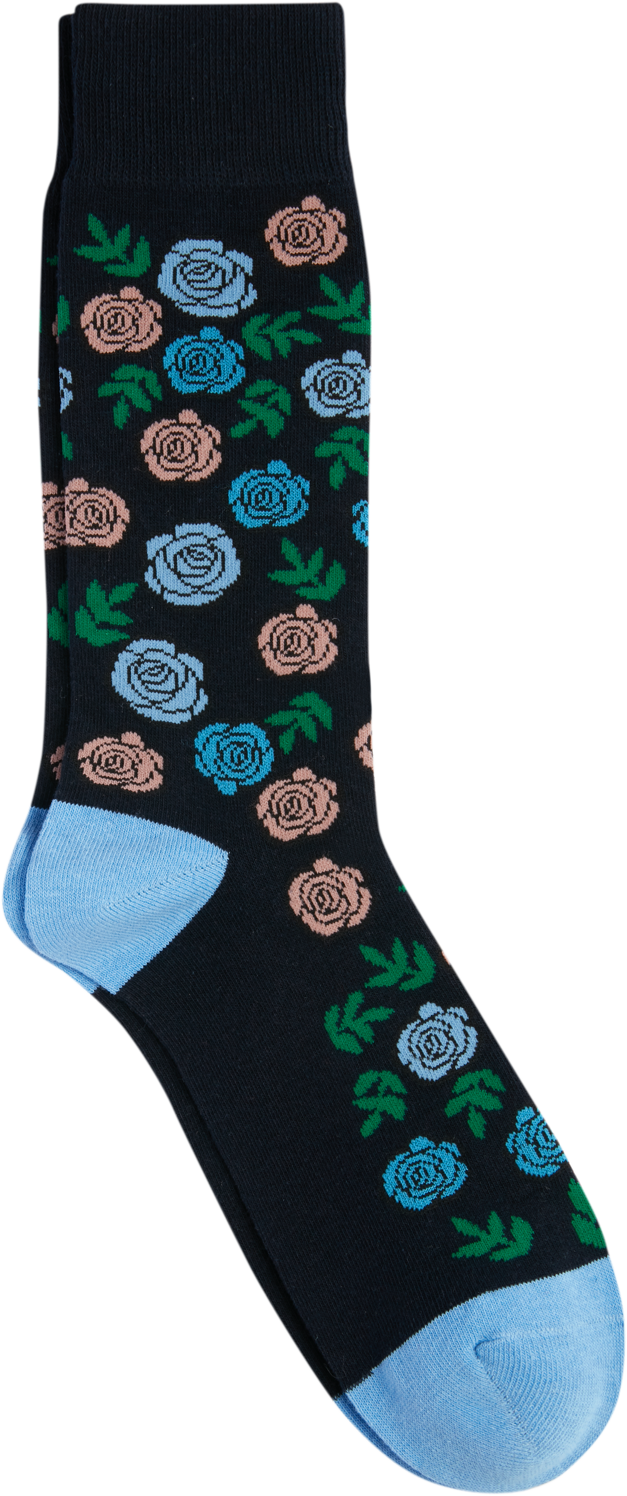 Egara Navy Roses in Bloom Socks, 1-Pair - Men's Sale | Men's Wearhouse